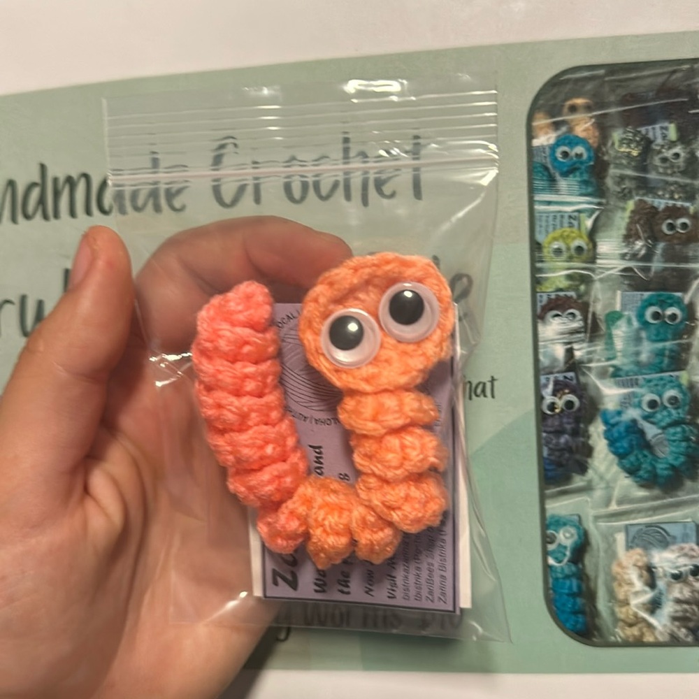 Handmade Crochet Worry Worm